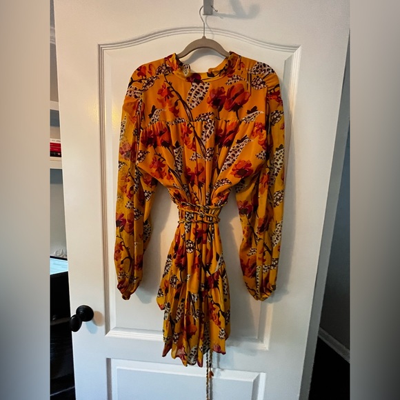 A.L.C. Jen Dress in Yellow Pattern Size 2 - Picture 7 of 10